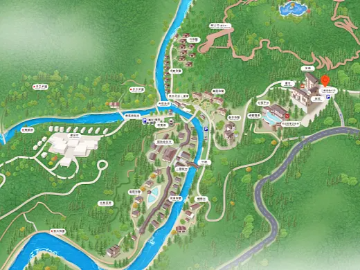 榆中结合景区手绘地图智慧导览和720全景技术，可以让景区更加“动”起来，为游客提供更加身临其境的导览体验。